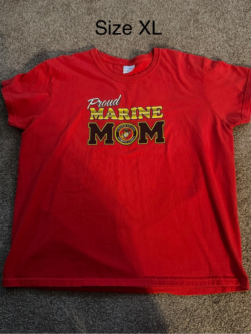 Proud Marine Mom Red Tee - Sz XL